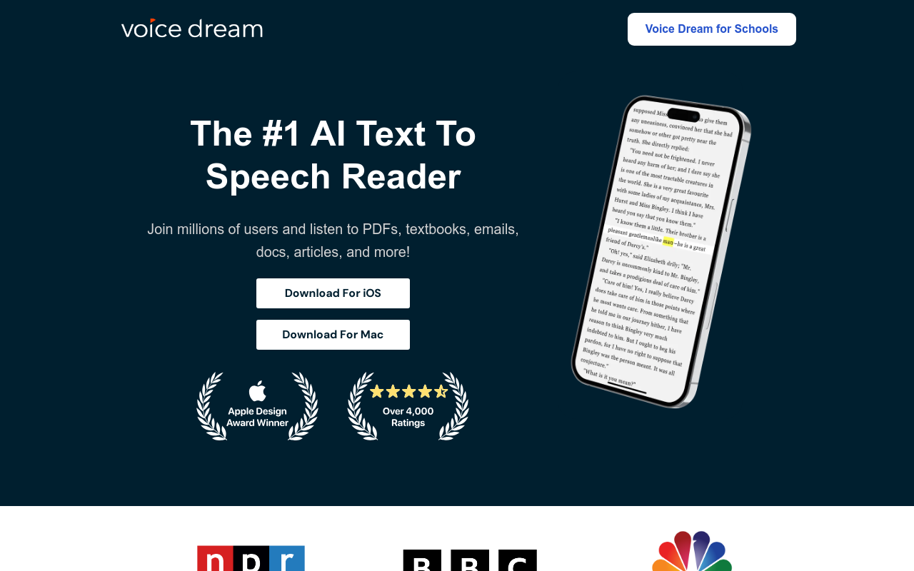 Best 11 Alternatives to VoiceDream Text-to-Speech Tool